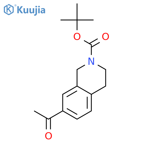 tert-Butyl 7-acetyl-3,4-dihydroisoquinoline-2(1H)-carboxylate structure