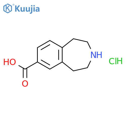 2,3,4,5-tetrahydro-1H-3-benzazepine-7-carboxylic acid hydrochloride structure