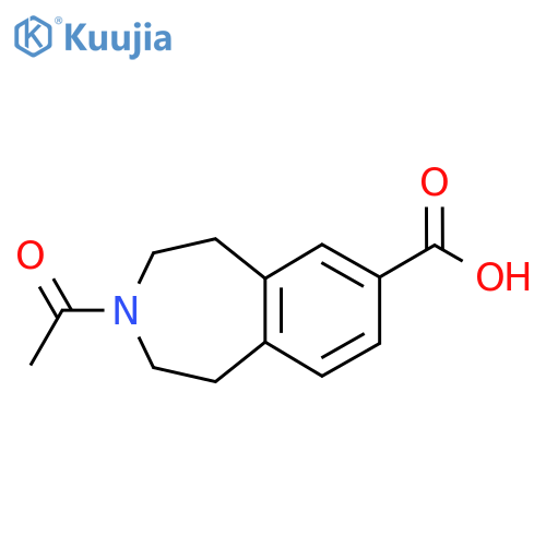 3-acetyl-2,3,4,5-tetrahydro-1H-3-benzazepine-7-carboxylic acid structure