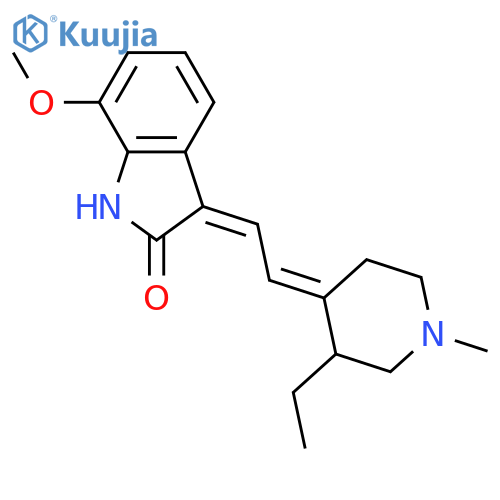 2H-Indol-2-one, 3-[(2Z)-(3-ethyl-1-methyl-4-piperidinylidene)ethylidene]-1,3-dihydro-7-methoxy-, (3E)-(+)- (9CI) structure