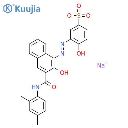 Sodium 3-3-(2,4-Dimethylphenyl)aminocarbonyl-2-hydroxy-1-naphthylazo-4-hydroxybenzenesulphonate structure