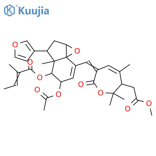 Aphanamixoid C; 2,30-Didehydro(E-), 14β,15β-epoxide, 12-de-Ac, 12-tigloyl structure