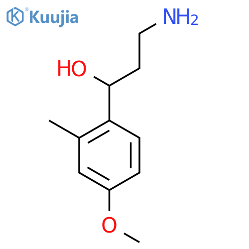 3-Amino-1-(4-methoxy-2-methylphenyl)propan-1-ol structure