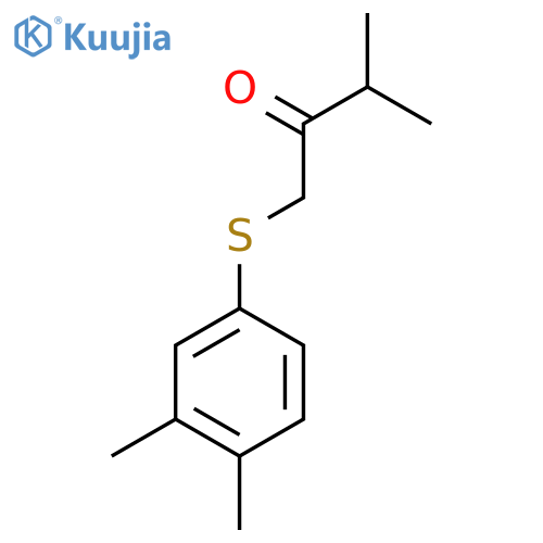 1-(3,4-Dimethylphenyl)sulfanyl-3-methylbutan-2-one structure
