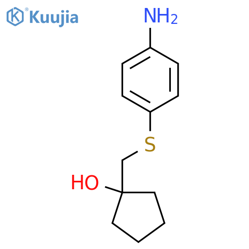 1-{[(4-Aminophenyl)sulfanyl]methyl}cyclopentan-1-ol structure