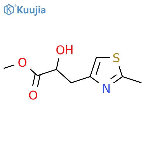 methyl 2-hydroxy-3-(2-methyl-1,3-thiazol-4-yl)propanoate structure