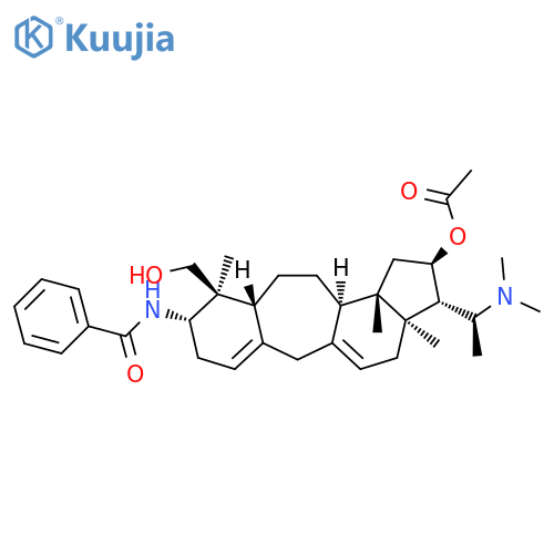Benzamide,N-[(2R,3S,3aR,9S,10S,10aR,12aR,12bS)-2-(acetyloxy)-3-[(1S)-1-(dimethylamino)ethyl]-1,2,3,3a,4,6,8,9,10,10a,11,12,12a,12b-tetradecahydro-10-(hydroxymethyl)-3a,10,12b-trimethylbenzo[4,5]cyclohept[1,2-e]inden-9-yl]- structure