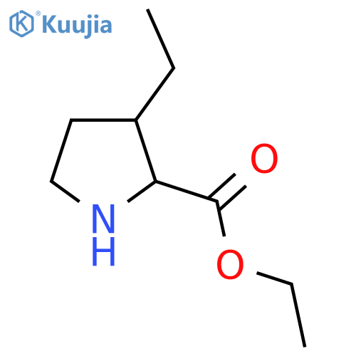 Ethyl 3-ethylpyrrolidine-2-carboxylate structure