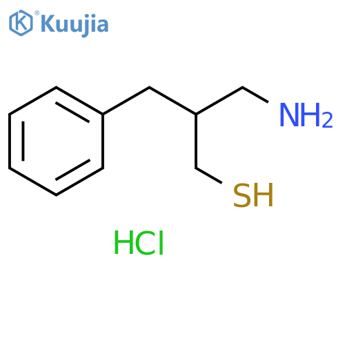 3-amino-2-benzylpropane-1-thiol hydrochloride structure