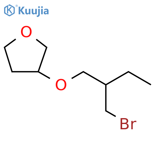 3-(2-(Bromomethyl)butoxy)tetrahydrofuran structure