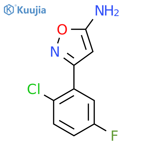 3-(2-chloro-5-fluorophenyl)-1,2-oxazol-5-amine structure