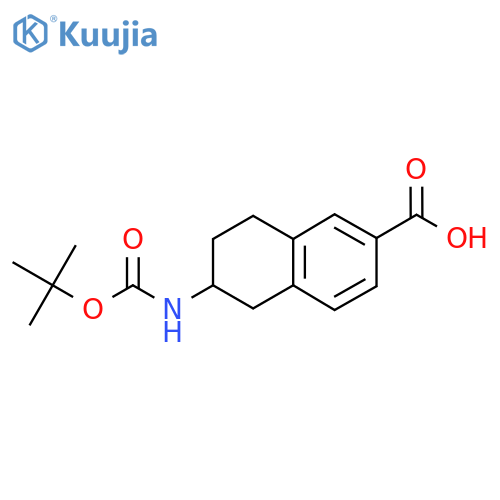 6-{(tert-butoxy)carbonylamino}-5,6,7,8-tetrahydronaphthalene-2-carboxylic acid structure