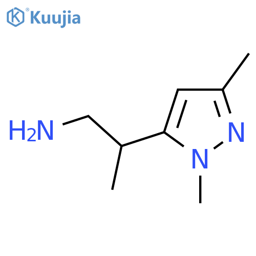 2-(1,3-dimethyl-1H-pyrazol-5-yl)propan-1-amine structure