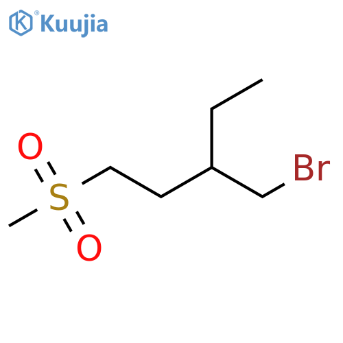 3-(Bromomethyl)-1-methylsulfonylpentane structure