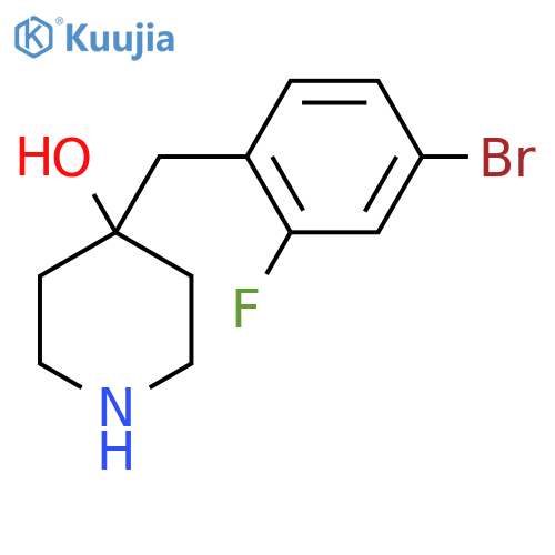 4-(4-bromo-2-fluorophenyl)methylpiperidin-4-ol structure