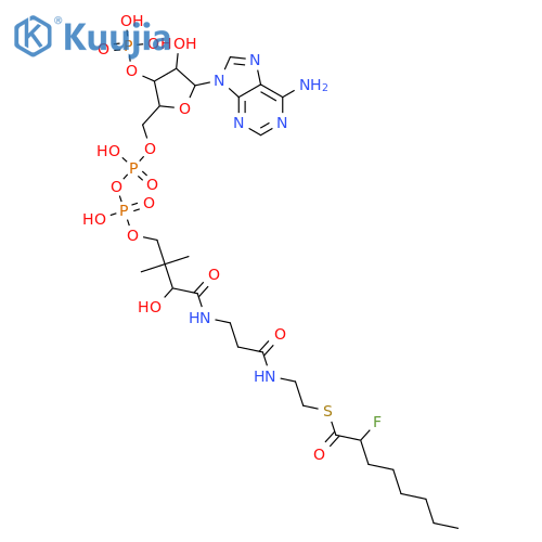 Coenzyme A, S-(2-fluorooctanoate) (9CI) structure
