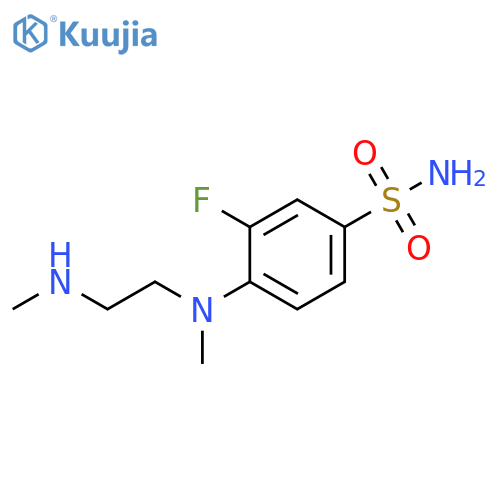 3-fluoro-4-{methyl2-(methylamino)ethylamino}benzene-1-sulfonamide structure