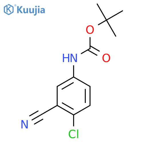 tert-butyl N-(4-chloro-3-cyanophenyl)carbamate structure