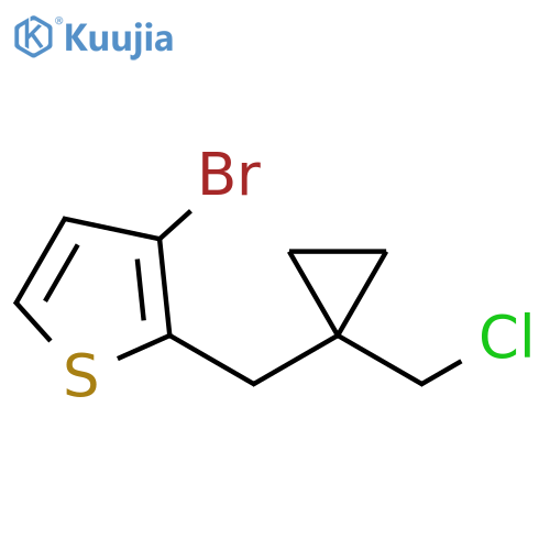 Thiophene, 3-bromo-2-[[1-(chloromethyl)cyclopropyl]methyl]- structure