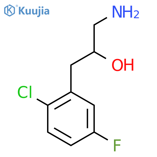 1-amino-3-(2-chloro-5-fluorophenyl)propan-2-ol structure