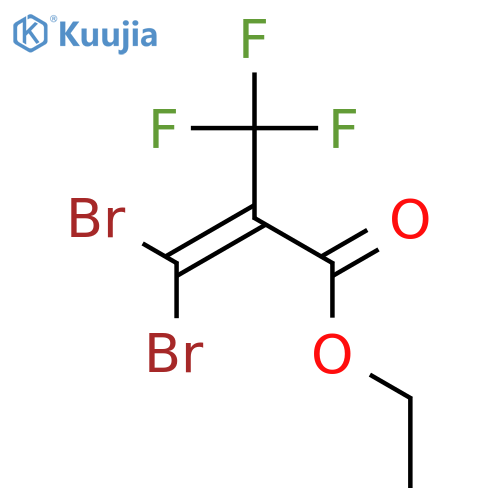Ethyl 3,3-dibromo-2-(trifluoromethyl)prop-2-enoate structure