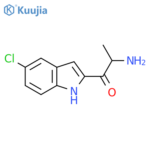 2-amino-1-(5-chloro-1H-indol-2-yl)propan-1-one structure