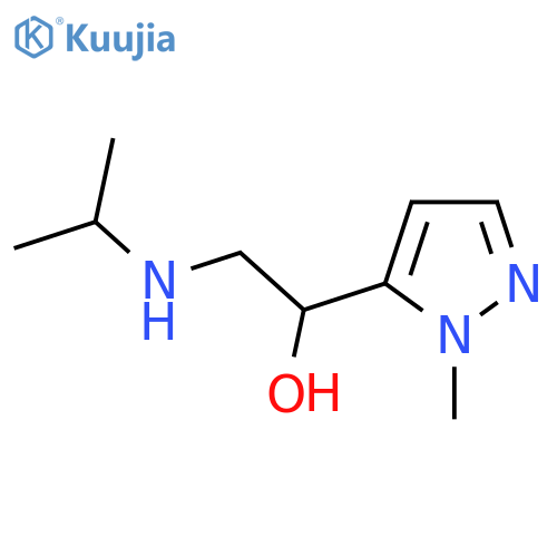 1-(1-methyl-1H-pyrazol-5-yl)-2-(propan-2-yl)aminoethan-1-ol structure