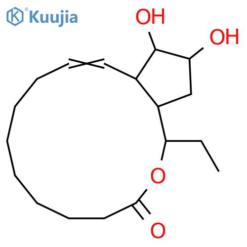 Cyclopent[c]oxacyclotetradecin-3(1H)-one,1-ethyl-4,5,6,7,8,9,10,12a,13,14,15,15a-dodecahydro-13,14-dihydroxy-,(1S,11Z,12aS,13R,14R,15aR)- (9CI) structure