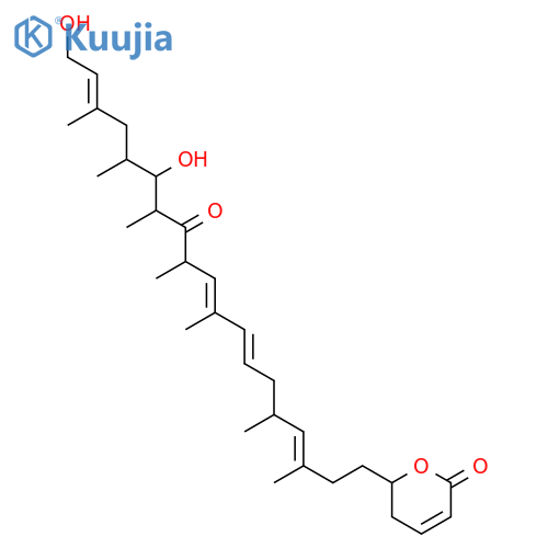 2H-Pyran-2-one,6-[(1E,3Z,5R,7E,9E,11R,13S,14R,15S,17E)-14,19-dihydroxy-3,5,9,11,13,15,17-heptamethyl-12-oxo-1,3,7,9,17-nonadecapentaen-1-yl]-5,6-dihydro-,(6R)- structure