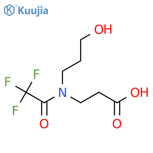 3-[2,2,2-trifluoro-N-(3-hydroxypropyl)acetamido]propanoic acid structure