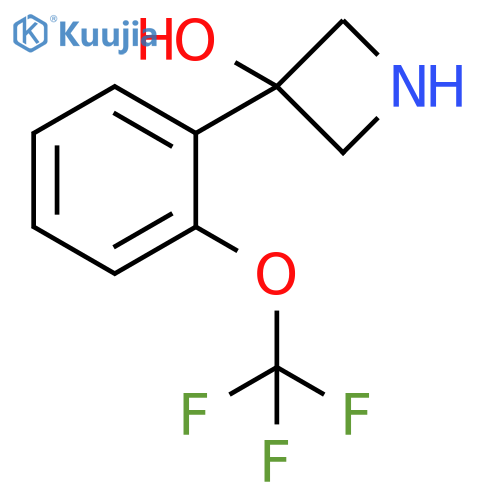 3-[2-(trifluoromethoxy)phenyl]azetidin-3-ol structure