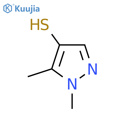 1,5-dimethyl-1H-pyrazole-4-thiol structure