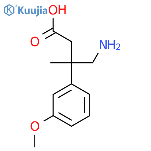 4-Amino-3-(3-methoxyphenyl)-3-methylbutanoic acid structure