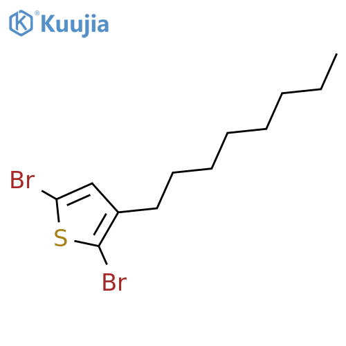 2,5-Dibromo-3-octylthiophene structure