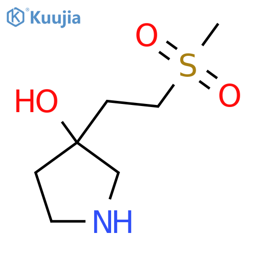 3-(2-methanesulfonylethyl)pyrrolidin-3-ol structure