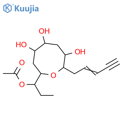 3,5,6-Oxocanetriol,8-[1-(acetyloxy)propyl]-2-(2-penten-4-ynyl)- (9CI) structure