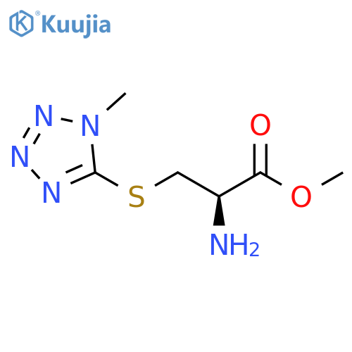 L-Cysteine, S-(1-methyl-1H-tetrazol-5-yl)-, methyl ester structure