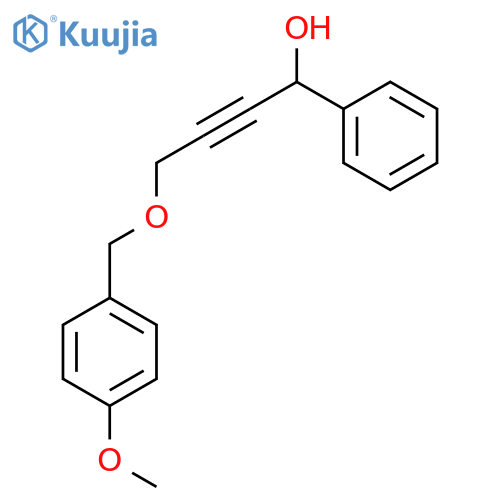 Benzenemethanol, α-[3-[(4-methoxyphenyl)methoxy]-1-propyn-1-yl]- structure