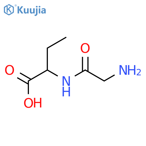 Butanoic acid,2-[(aminoacetyl)amino]-, (2R)- (9CI) structure