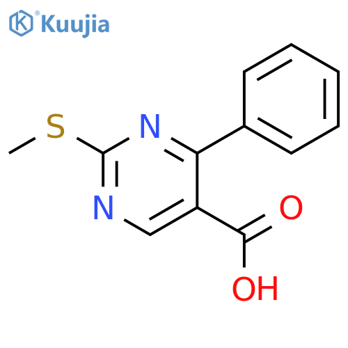 2-(Methylthio)-4-phenylpyrimidine-5-carboxylic acid structure