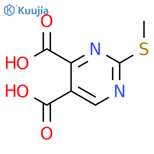 2-(Methylthio)-4,5-pyrimidinedicarboxylic acid structure