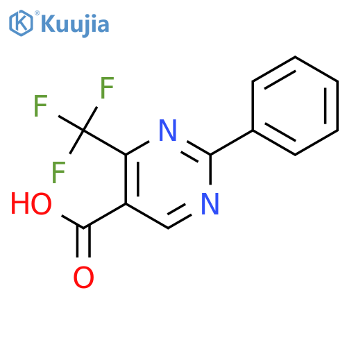5-Pyrimidinecarboxylic acid, 2-phenyl-4-(trifluoromethyl)- structure