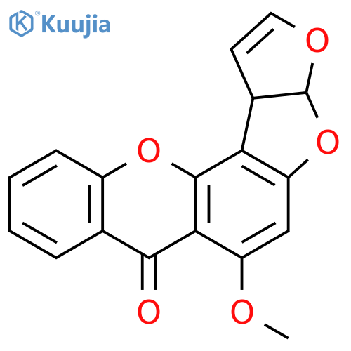 7H-Furo[3',2':4,5]furo[2,3-c]xanthen-7-one, 3a,12c-dihydro-6-methoxy-(9CI) structure