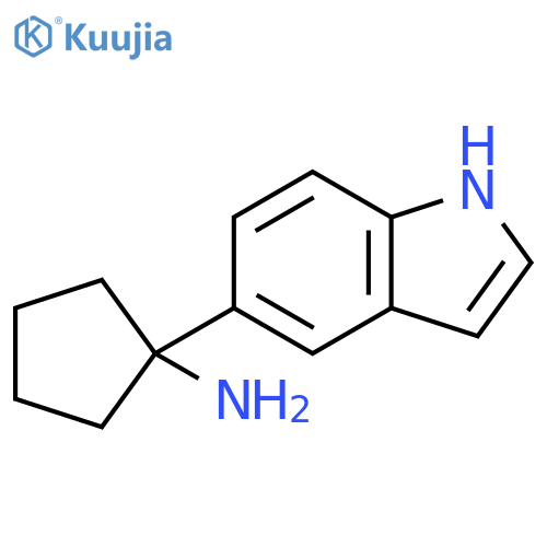 1-(1H-indol-5-yl)cyclopentan-1-amine structure