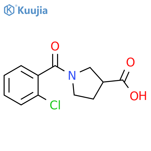 1-(2-chlorobenzoyl)pyrrolidine-3-carboxylic acid structure