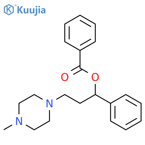 1-Piperazinepropanol,4-methyl-a-phenyl-, 1-benzoate structure