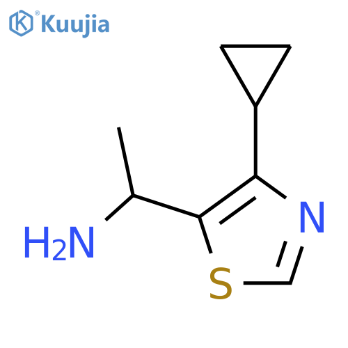 1-(4-cyclopropyl-1,3-thiazol-5-yl)ethan-1-amine structure