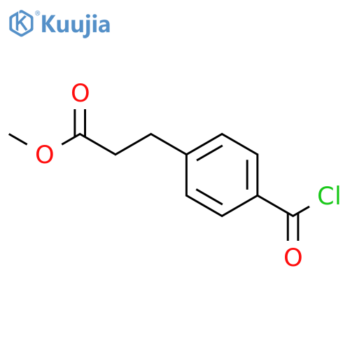 Benzenepropanoic acid, 4-(chlorocarbonyl)-, methyl ester structure