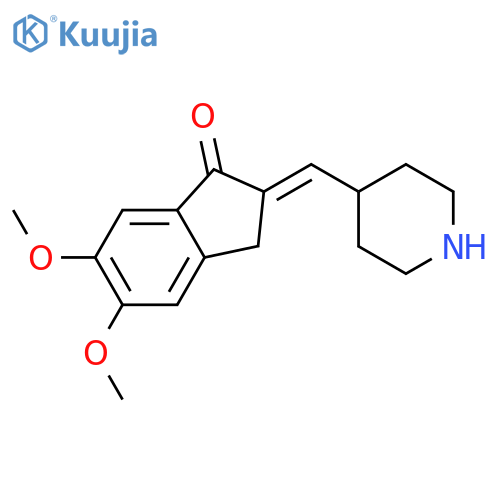 5,6-Dimethoxy-2-(4-piperidinyl)methyleneindan-1-one (Donepezil Impurity) structure