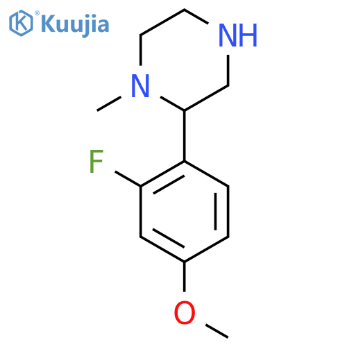 2-(2-fluoro-4-methoxyphenyl)-1-methylpiperazine structure